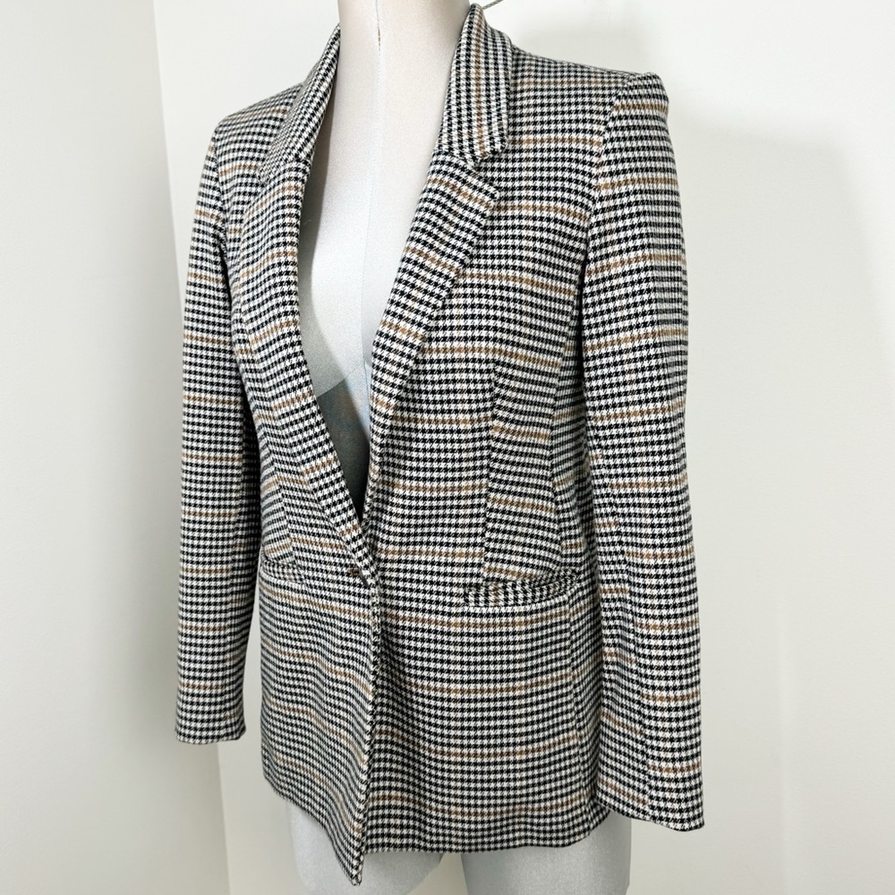 Old Navy Oversized Patterned Blazer Houndstooth Plaid Size XS Extra Small - Picture 4 of 9